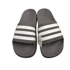 Adidas Adilette Shower Slides Sandals Gray Unisex Size M7 W8 tags attached